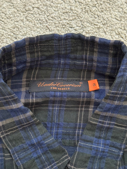 SS07 Undercover Bleeding Rose Wrinkled Hybrid Flannel Shirt