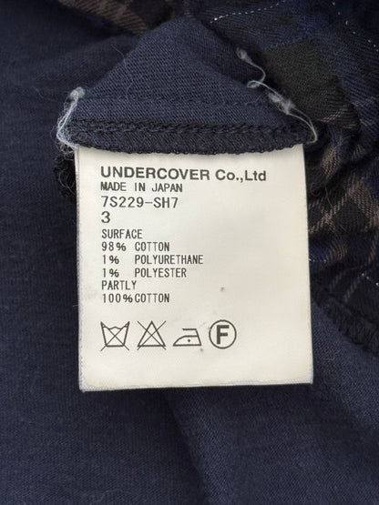 SS07 Undercover Bleeding Rose Wrinkled Hybrid Flannel Shirt