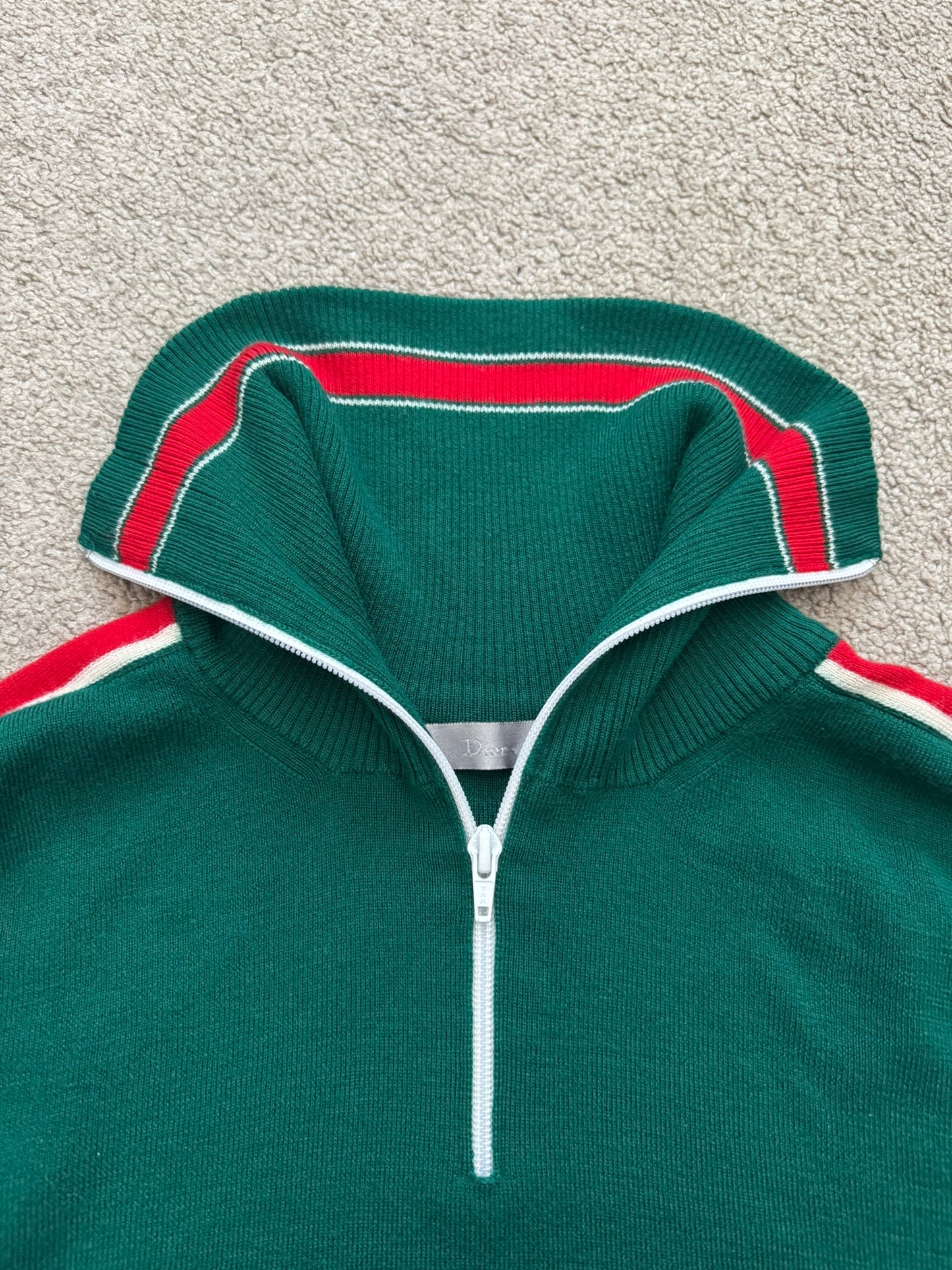 AW05 Dior Homme by Hedi Slimane Wool Quarter Zip Sweater