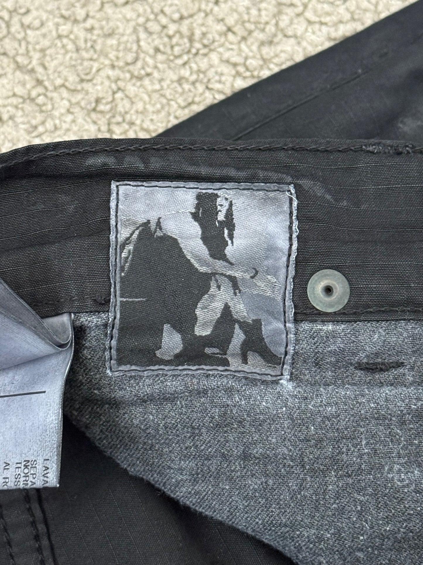 2010s Rick Owens DRKSHDW Black Waxed Ripstop Detroit Pants