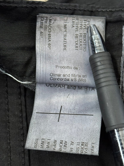 2010s Rick Owens DRKSHDW Black Waxed Ripstop Detroit Pants