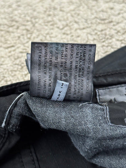 2010s Rick Owens DRKSHDW Black Waxed Ripstop Detroit Pants