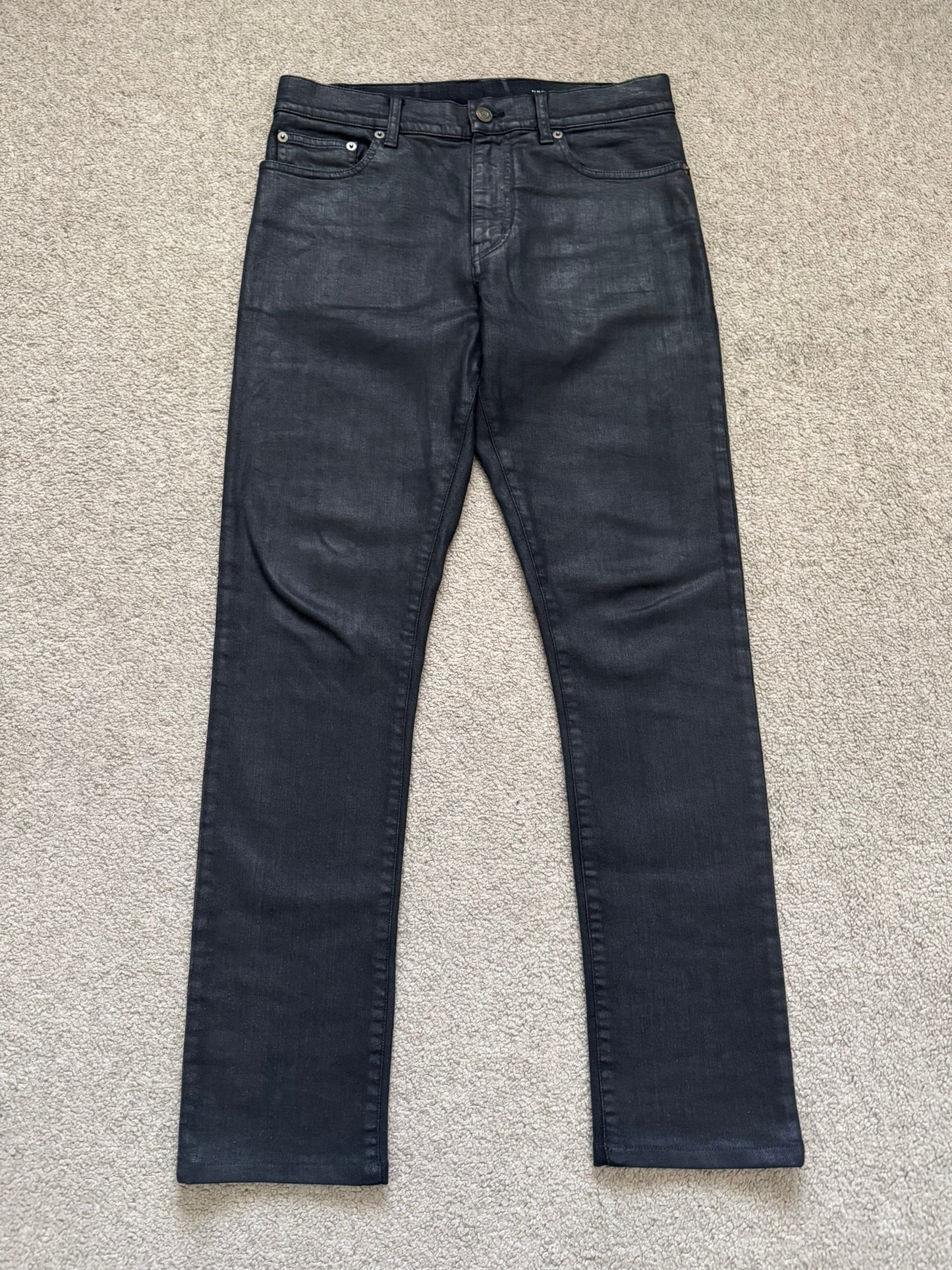 SS15 Saint Laurent by Hedi Slimane Black Wax D02 Denim Jeans