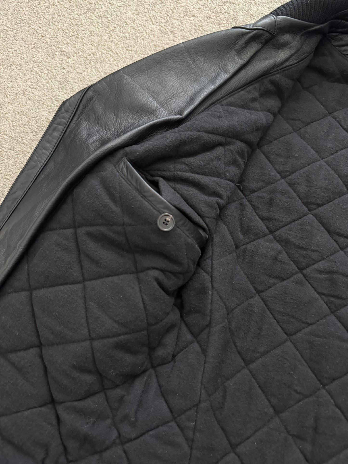 FW15 Balmain by Olivier Rousteing Belted Biker Leather Jacket