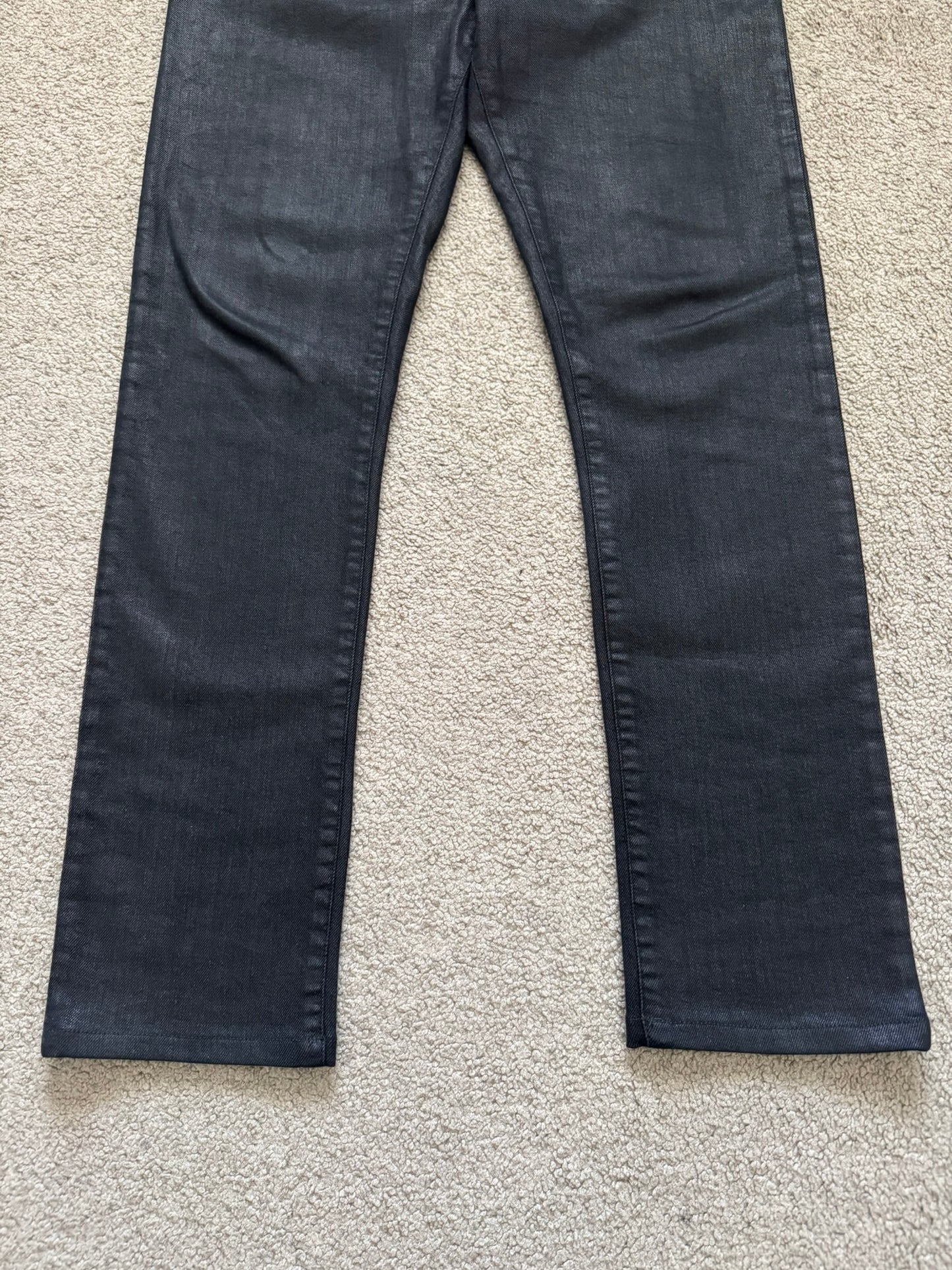 SS15 Saint Laurent by Hedi Slimane Black Wax D02 Denim Jeans