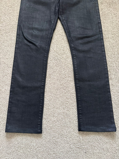 SS15 Saint Laurent by Hedi Slimane Black Wax D02 Denim Jeans