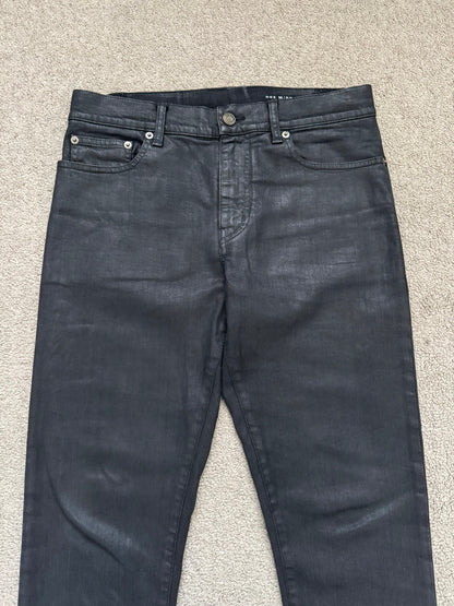 SS15 Saint Laurent by Hedi Slimane Black Wax D02 Denim Jeans