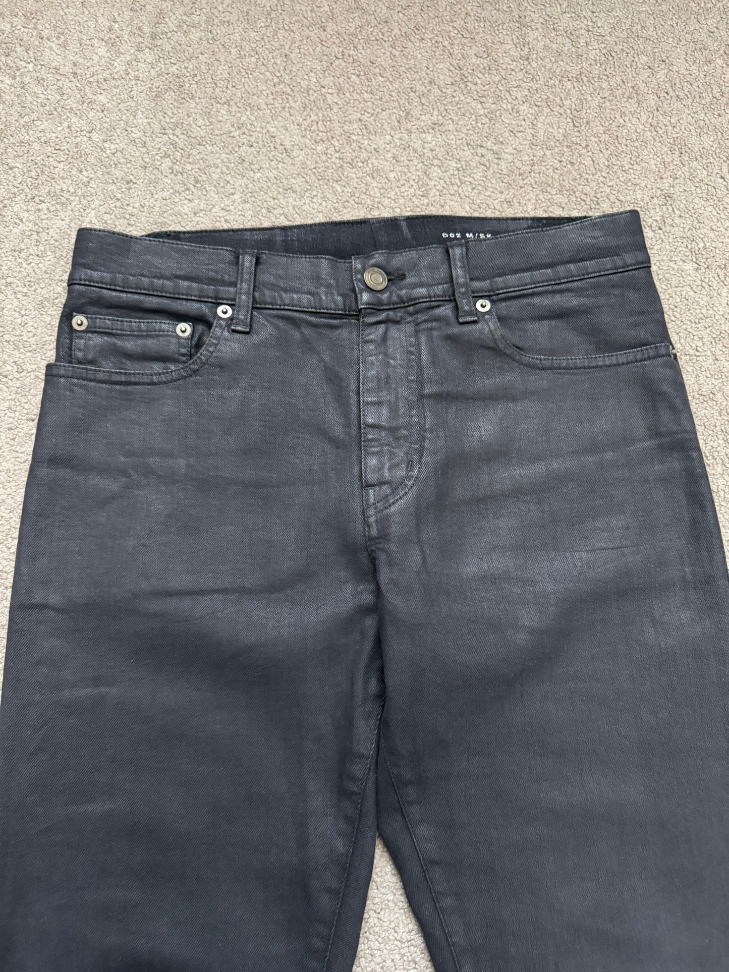 SS15 Saint Laurent by Hedi Slimane Black Wax D02 Denim Jeans