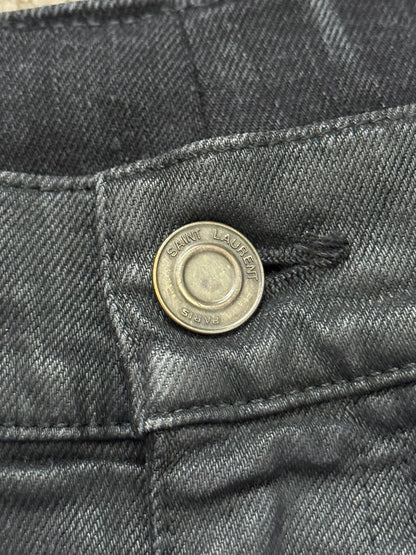 SS15 Saint Laurent by Hedi Slimane Black Wax D02 Denim Jeans