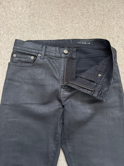 SS15 Saint Laurent by Hedi Slimane Black Wax D02 Denim Jeans