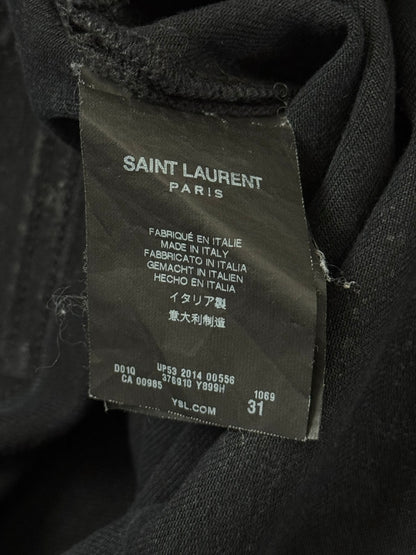 SS15 Saint Laurent by Hedi Slimane Black Wax D02 Denim Jeans