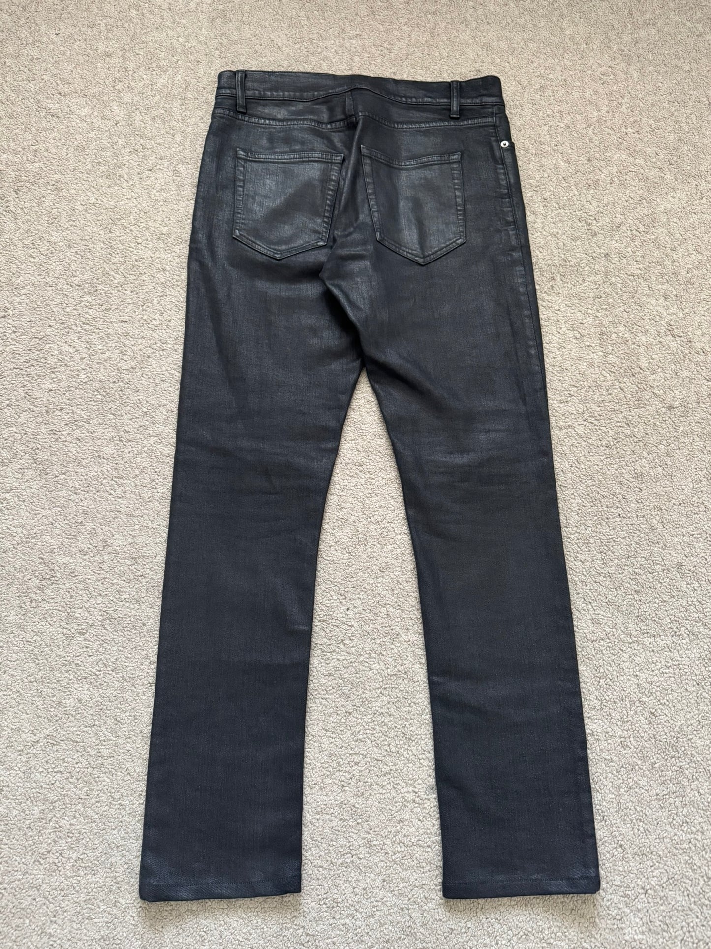 SS15 Saint Laurent by Hedi Slimane Black Wax D02 Denim Jeans