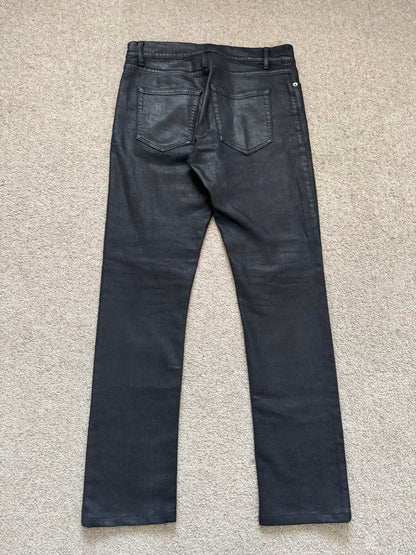 SS15 Saint Laurent by Hedi Slimane Black Wax D02 Denim Jeans