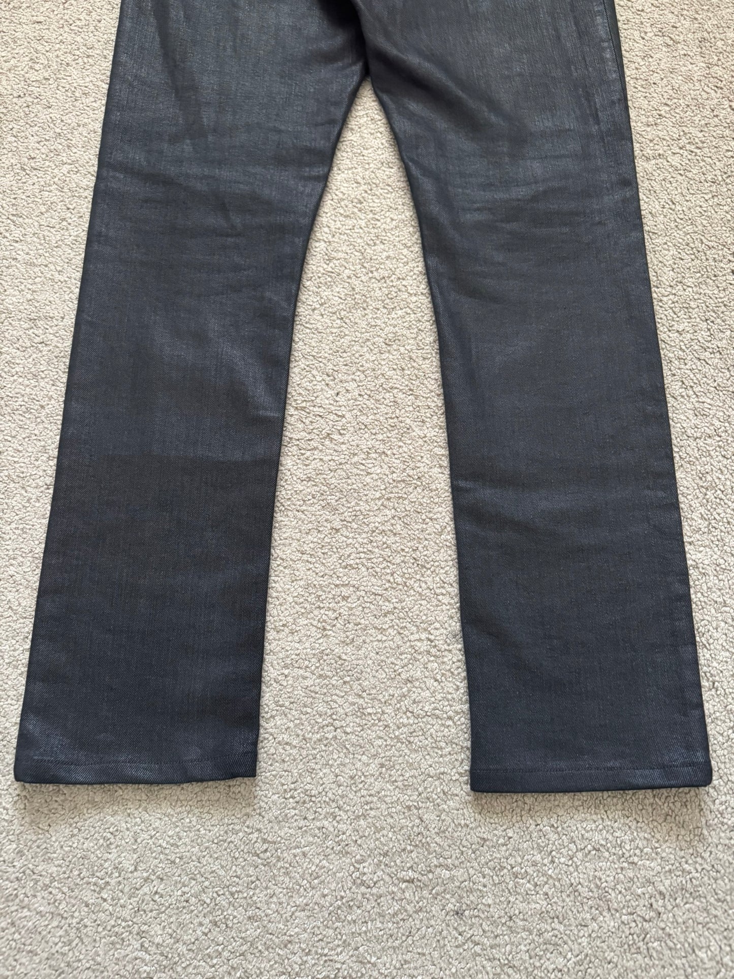 SS15 Saint Laurent by Hedi Slimane Black Wax D02 Denim Jeans