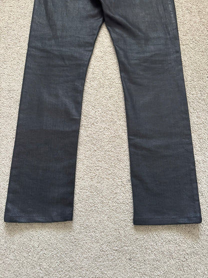 SS15 Saint Laurent by Hedi Slimane Black Wax D02 Denim Jeans