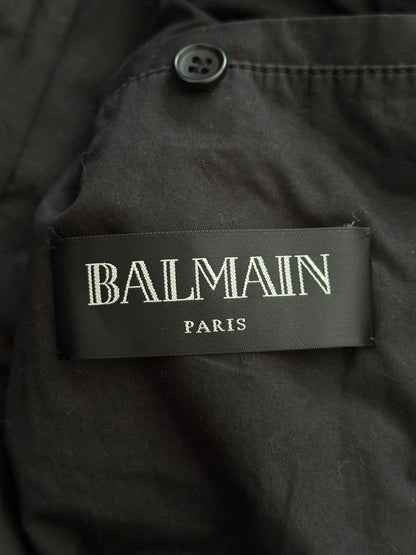 SS17 Balmain by Olivier Rousteing Hooded Biker Zipper Jacket