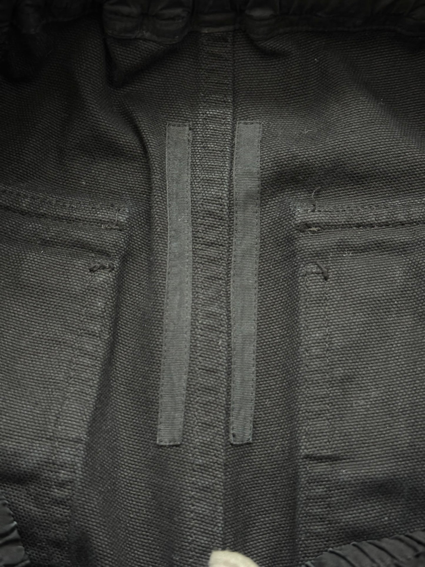 SS25 Rick Owens DRKSHDW Black Wide Creatch Cargo Pants