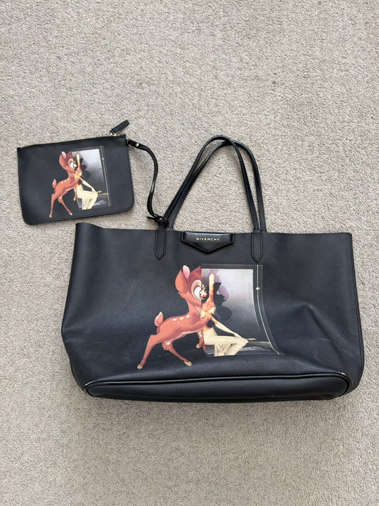 SS14 Givenchy by Riccardo Tisci Bambi Coated Tote Bag
