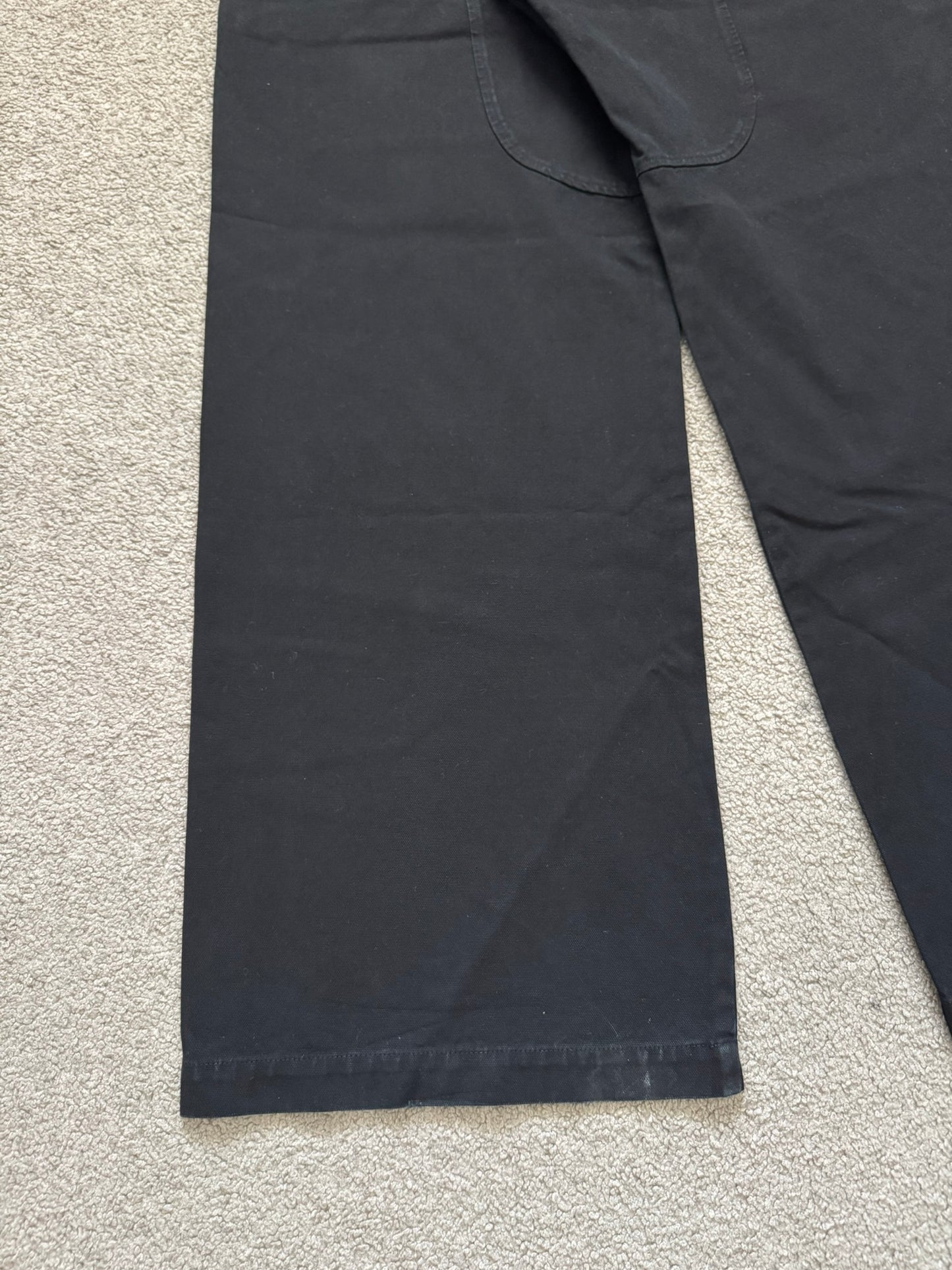 SS25 Rick Owens DRKSHDW Black Wide Creatch Cargo Pants
