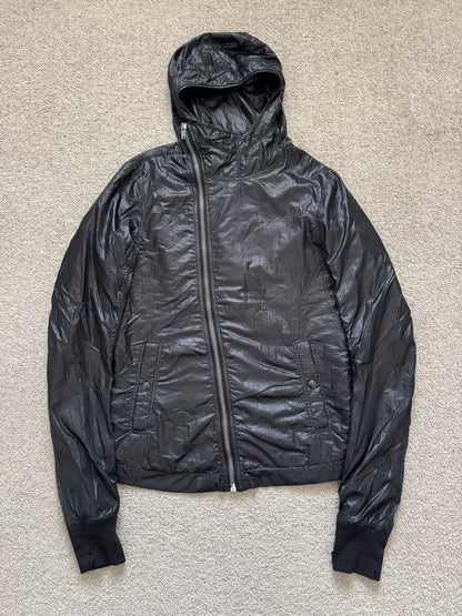 SS10 Rick Owens Mainline Black Nylon Scuba Bullet Jacket