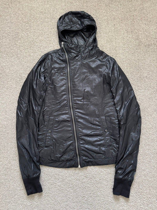 SS10 Rick Owens Mainline Black Nylon Scuba Bullet Jacket