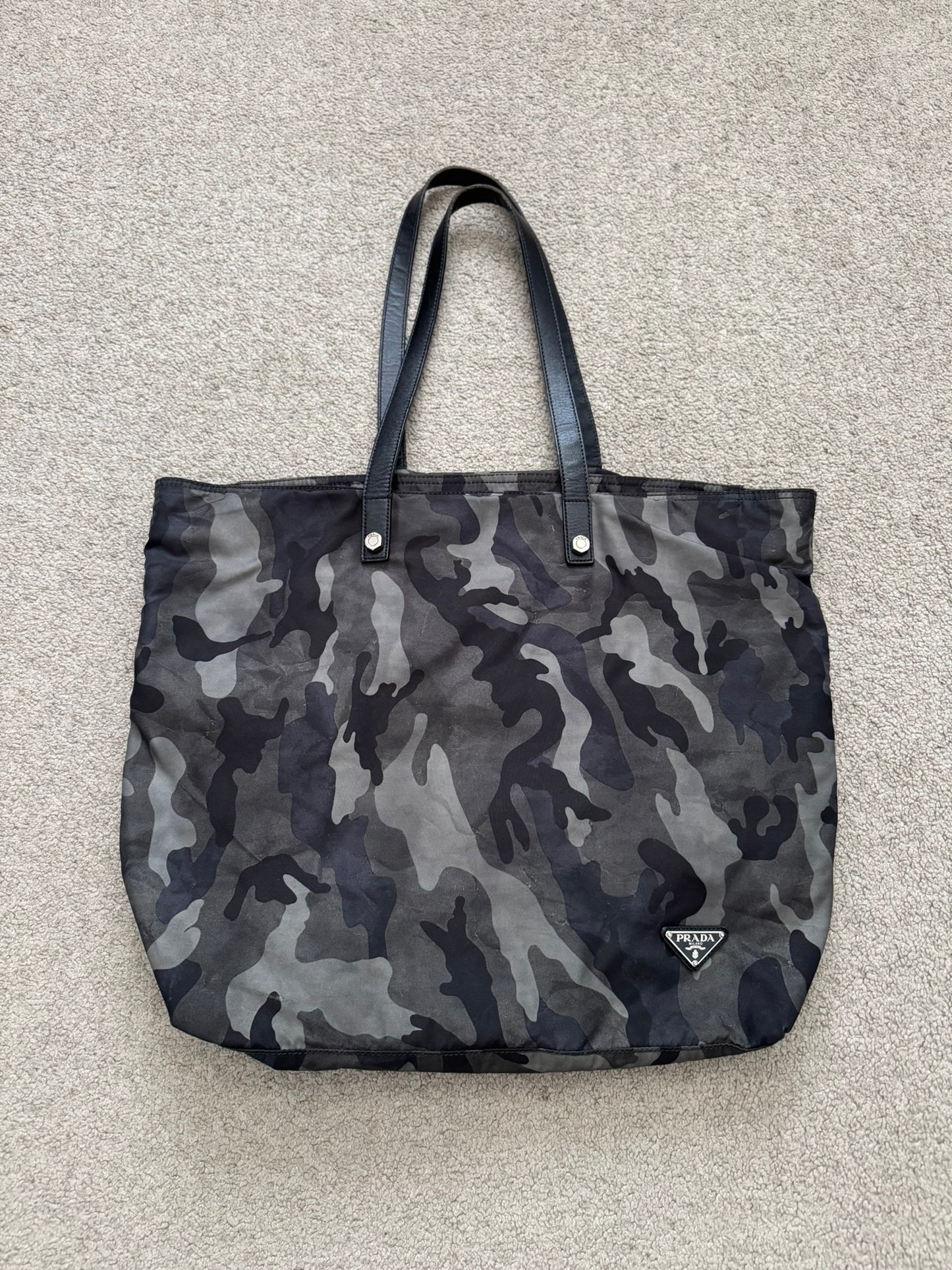 FW13 Prada Tessuto Nylon Camo Tote Bag