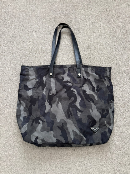 FW13 Prada Tessuto Nylon Camo Tote Bag