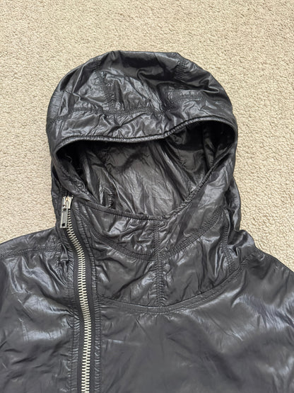 SS10 Rick Owens Mainline Black Nylon Scuba Bullet Jacket