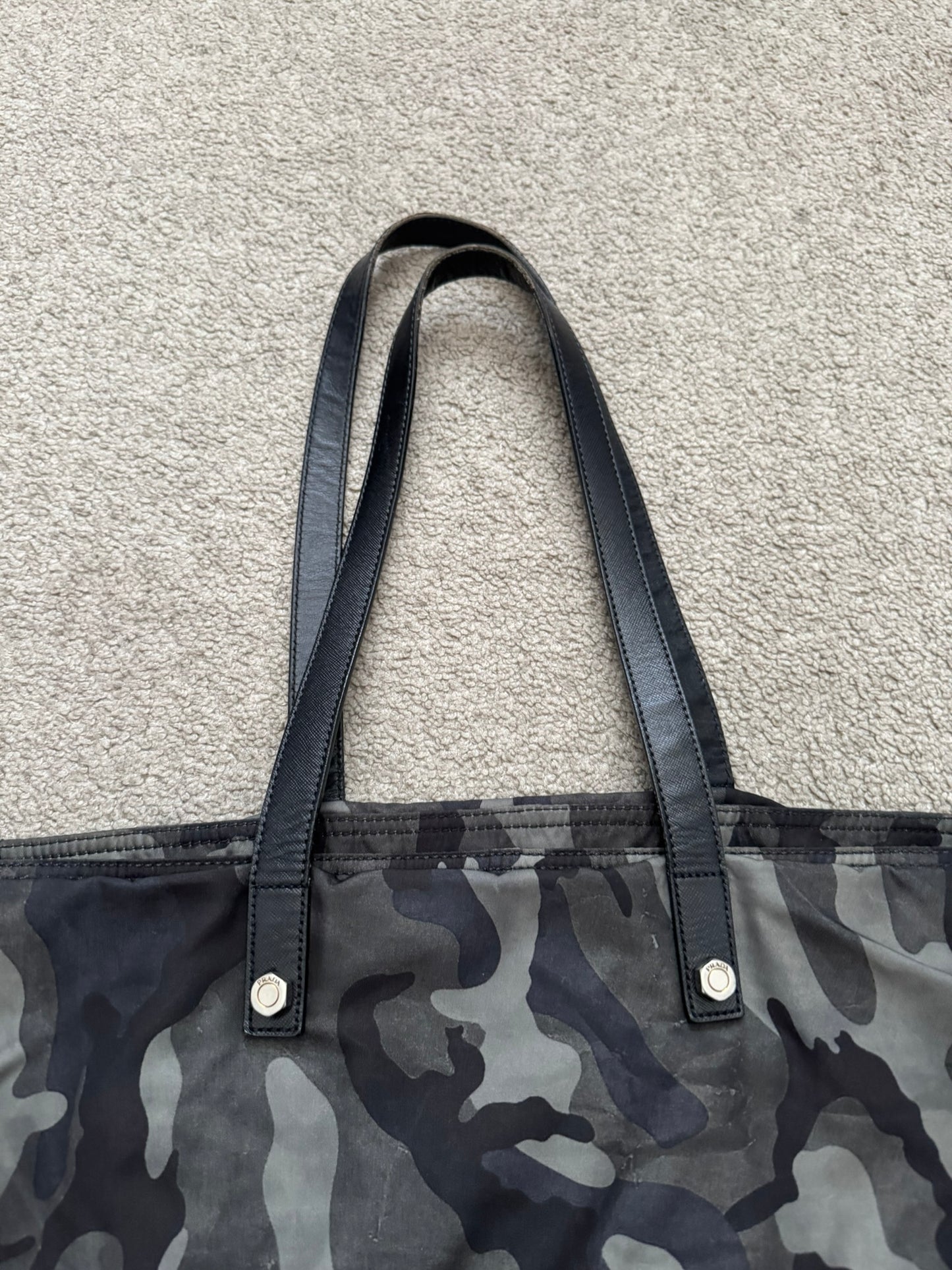 FW13 Prada Tessuto Nylon Camo Tote Bag