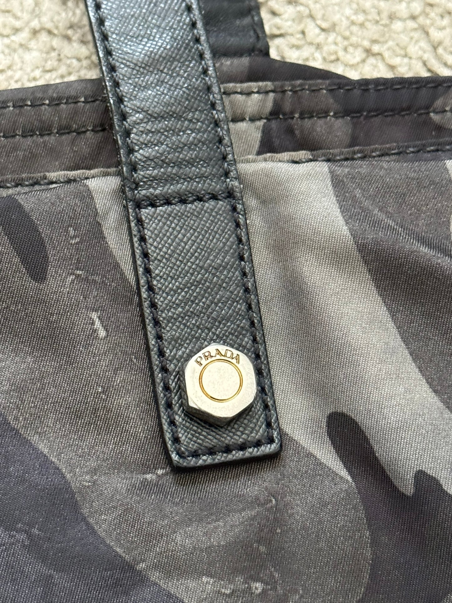 FW13 Prada Tessuto Nylon Camo Tote Bag