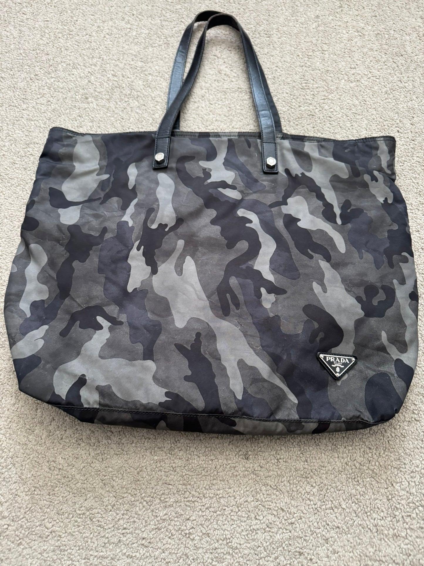 FW13 Prada Tessuto Nylon Camo Tote Bag
