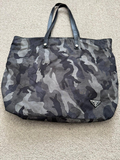 FW13 Prada Tessuto Nylon Camo Tote Bag