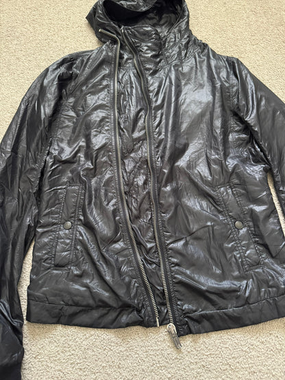 SS10 Rick Owens Mainline Black Nylon Scuba Bullet Jacket