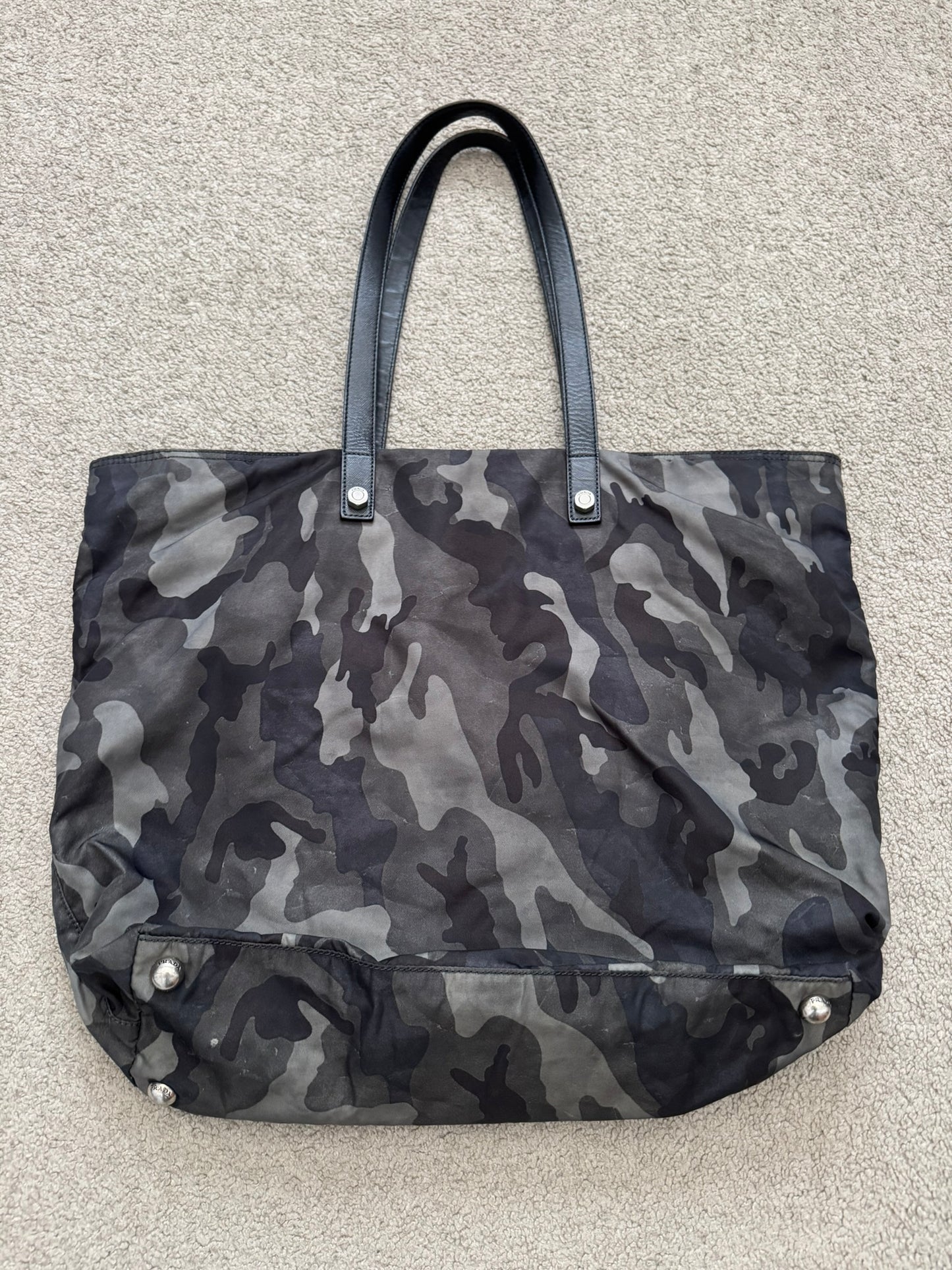 FW13 Prada Tessuto Nylon Camo Tote Bag
