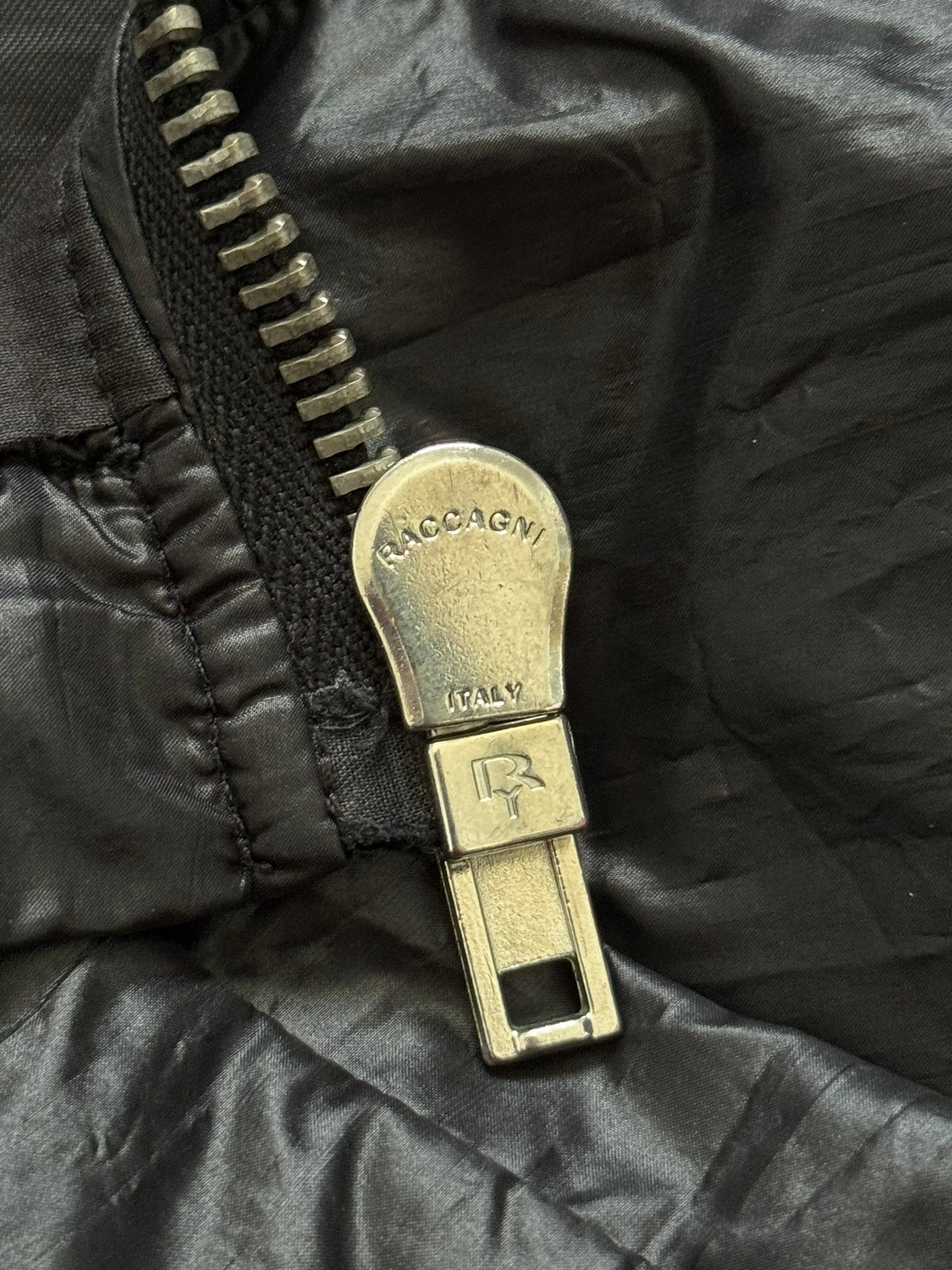 SS10 Rick Owens Mainline Black Nylon Scuba Bullet Jacket