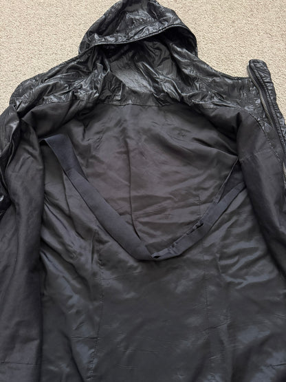 SS10 Rick Owens Mainline Black Nylon Scuba Bullet Jacket