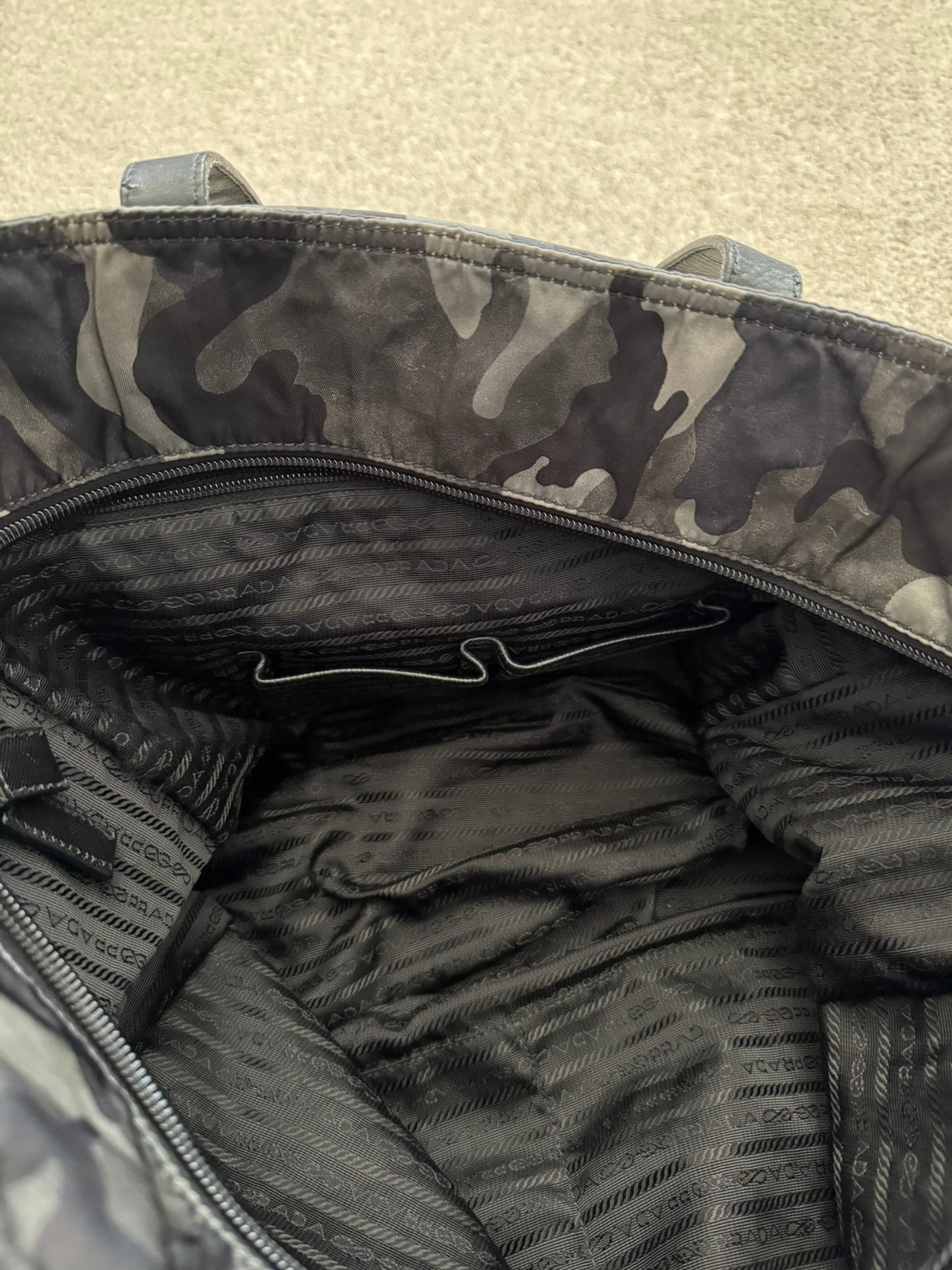 FW13 Prada Tessuto Nylon Camo Tote Bag