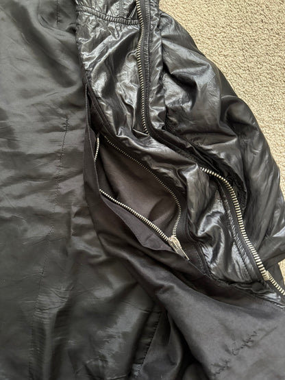 SS10 Rick Owens Mainline Black Nylon Scuba Bullet Jacket