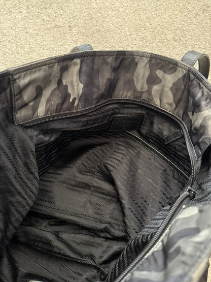 FW13 Prada Tessuto Nylon Camo Tote Bag