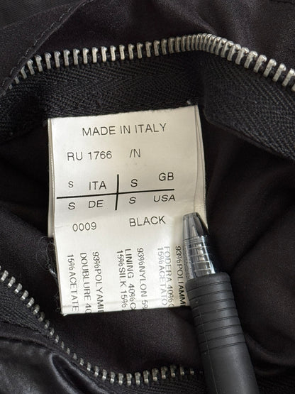 SS10 Rick Owens Mainline Black Nylon Scuba Bullet Jacket