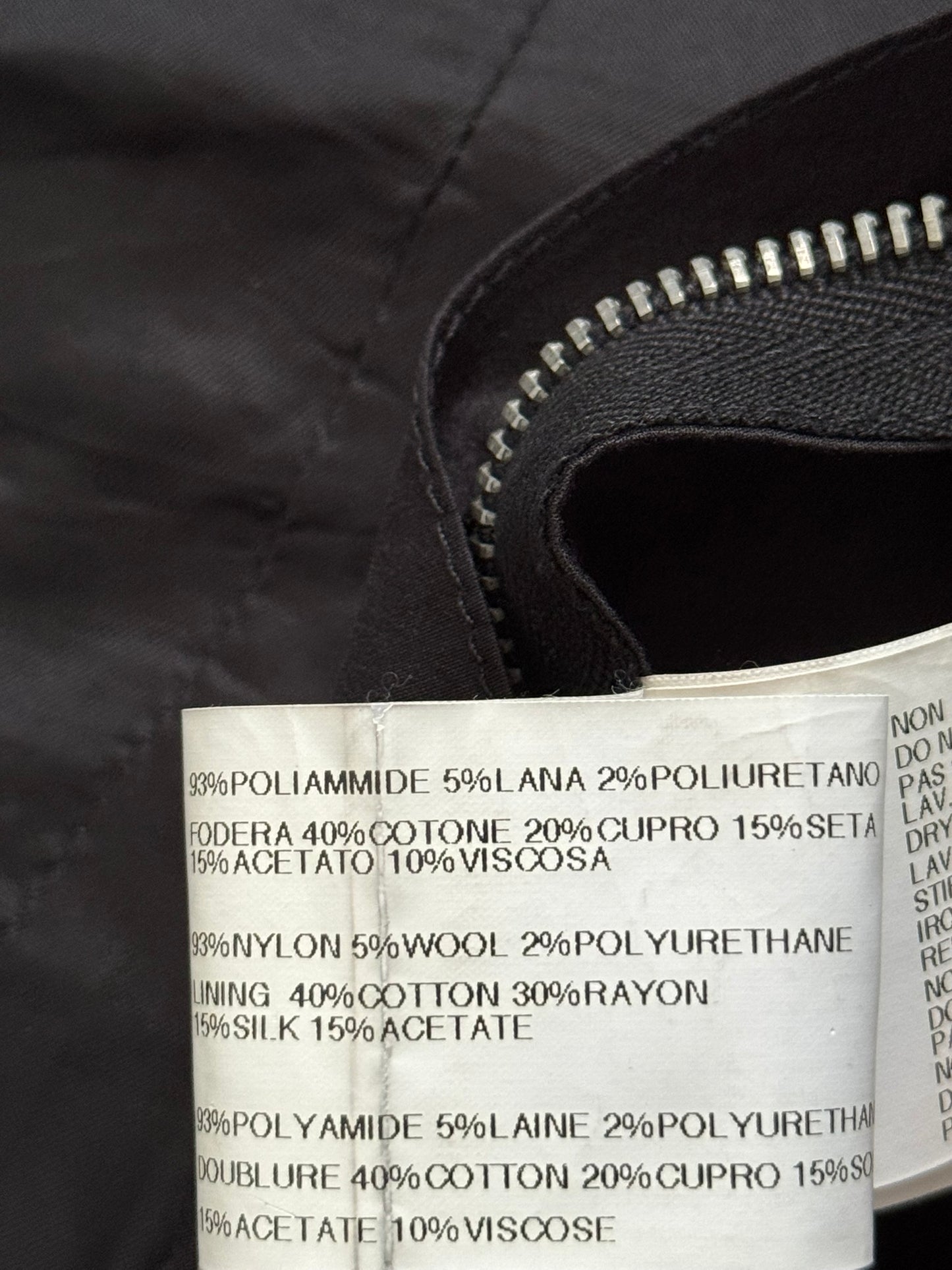 SS10 Rick Owens Mainline Black Nylon Scuba Bullet Jacket