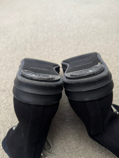 SS25 Rick Owens DRKSHDW Hexagram Black High Top Ramones Sneakers