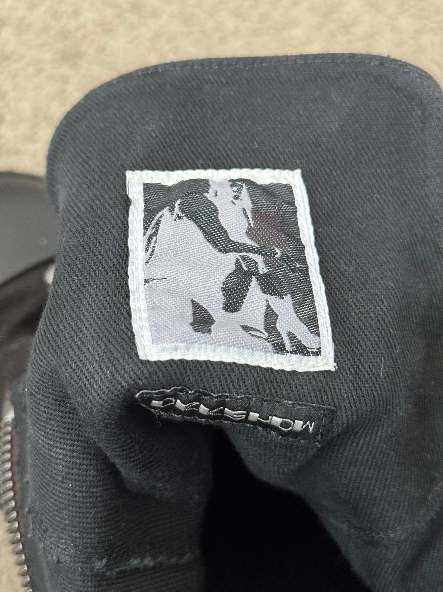 SS25 Rick Owens DRKSHDW Hexagram Black High Top Ramones Sneakers