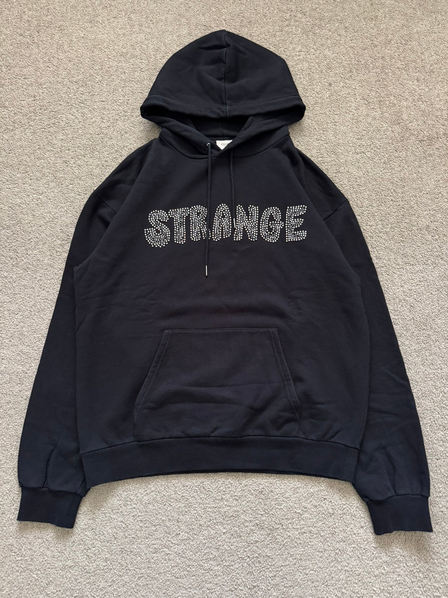 FW21 Celine by Hedi Slimane Strange Studded Pullover Hoodie