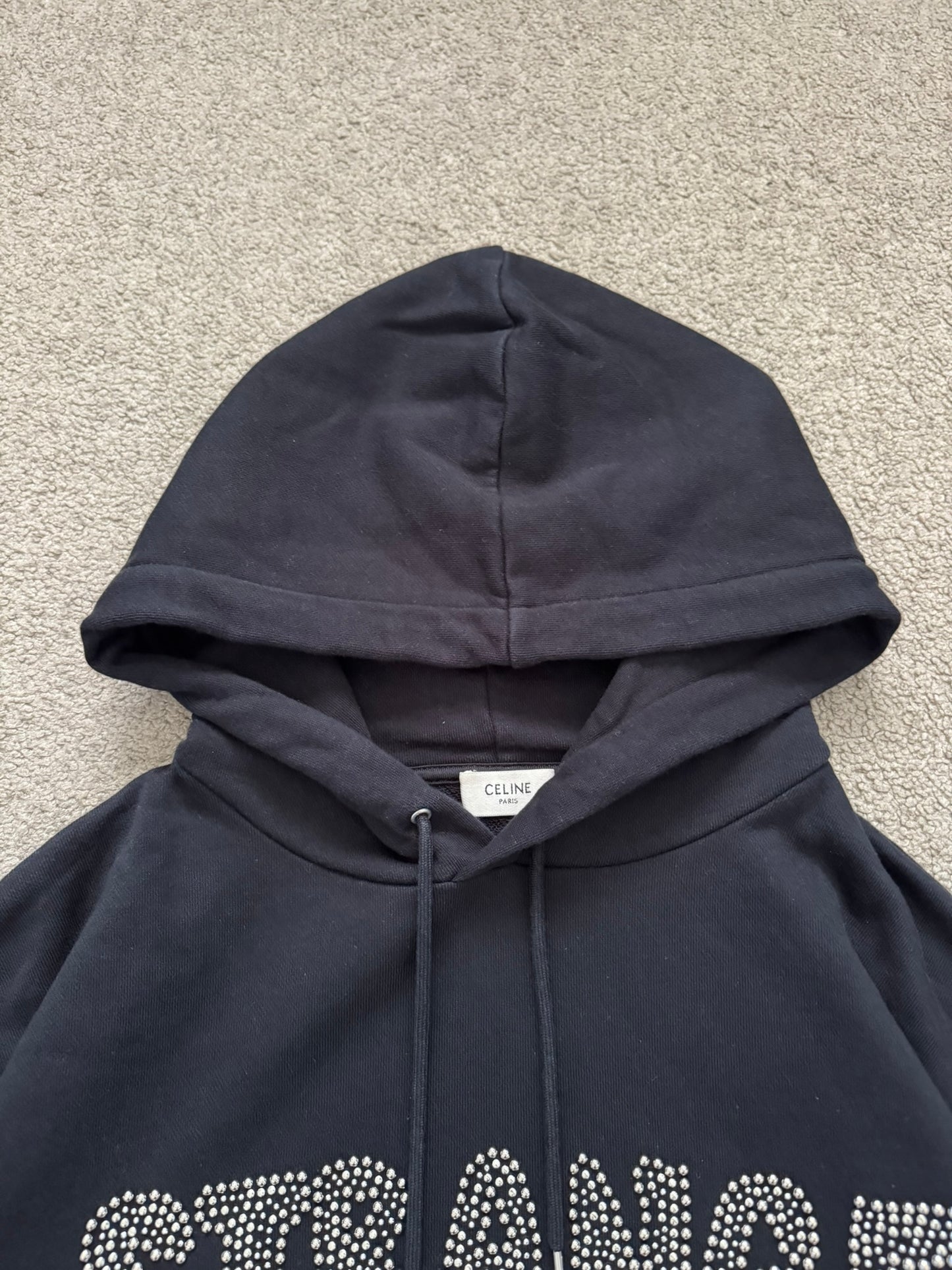 FW21 Celine by Hedi Slimane Strange Studded Pullover Hoodie