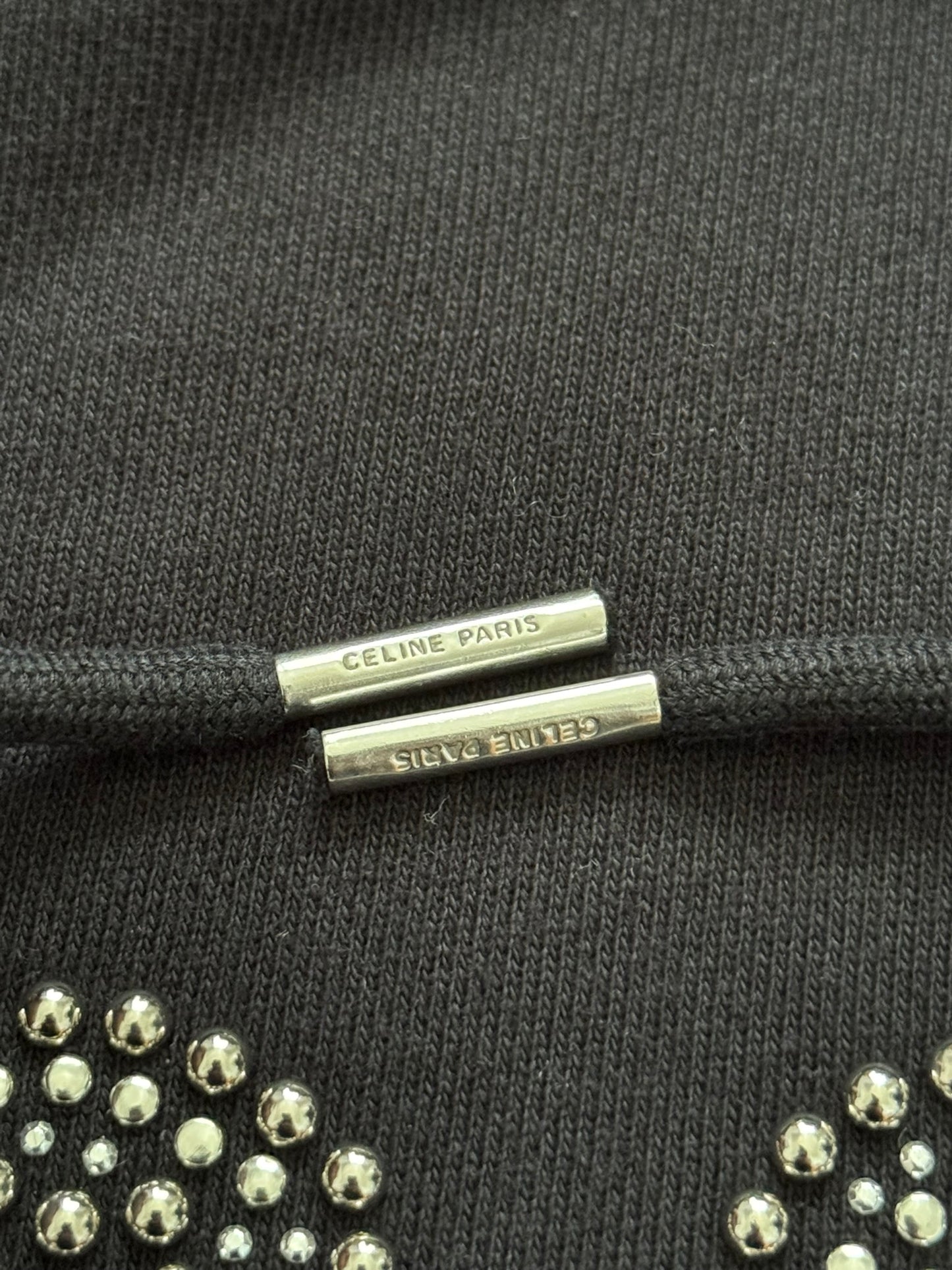 FW21 Celine by Hedi Slimane Strange Studded Pullover Hoodie