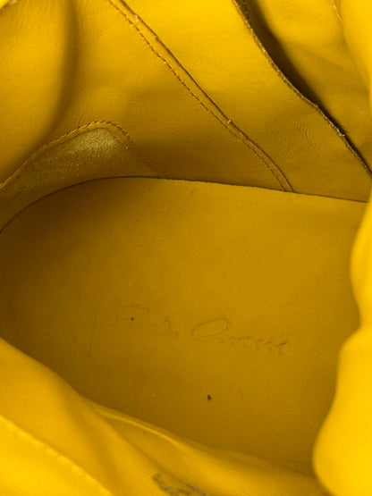 FW24 Rick Owens Yellow Jumbo Lace Geobasket High Top Sneakers