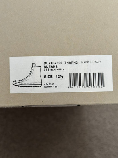 SS21 Rick Owens DRKSHDW Black & White High Ramones Sneakers