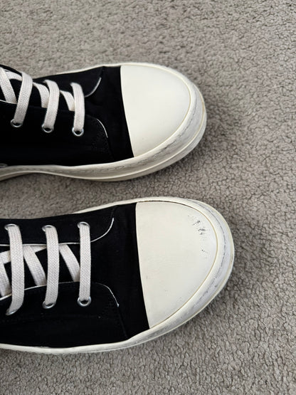 SS21 Rick Owens DRKSHDW Black & White High Ramones Sneakers
