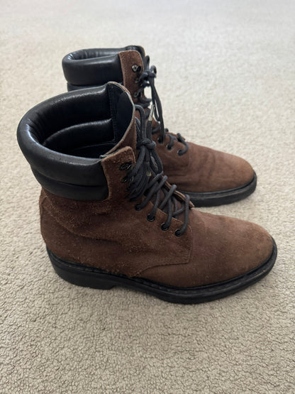 FW15 Saint Laurent by Hedi Slimane Brushed Suede Ranger Boots